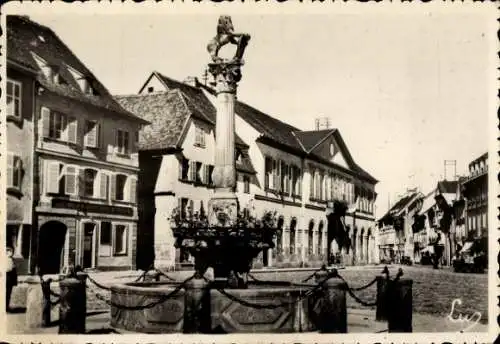 Ak Molsheim Alsace Bas Rhin, Place de Hôtel de Ville