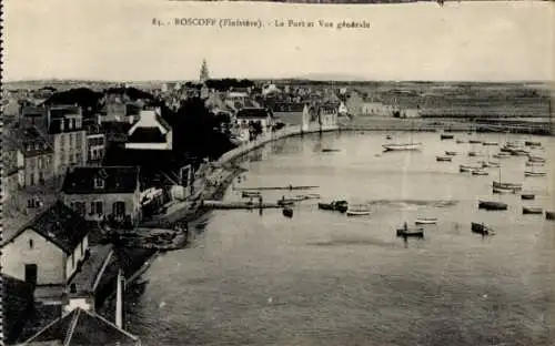 Ak Roscoff Finistère, Hafen, Gesamtansicht