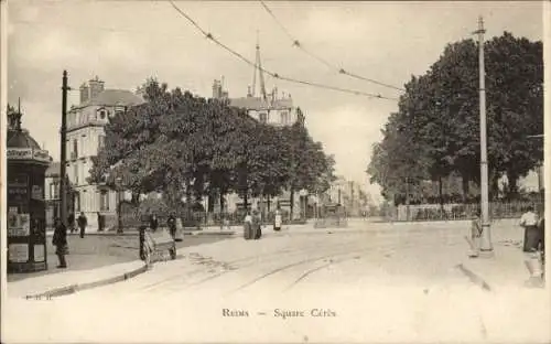 Ak Reims-Marne, Square Cérés