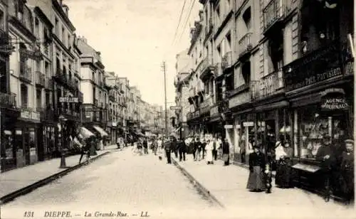 Ak Dieppe Seine Maritime, Grande Rue