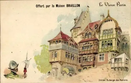 Künstler Litho Robida, Albert, Paris, Auberge des Nations