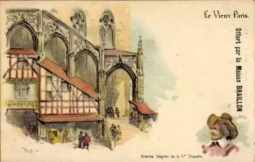 Künstler Litho Paris, Grands Degres de la Sainte Chapelle