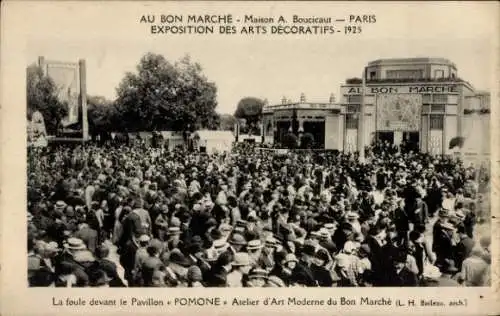 Ak Paris VII, Ausstellung für dekorative Kunst 1925, Au Bon Marche, Werkstatt für moderne Kunst