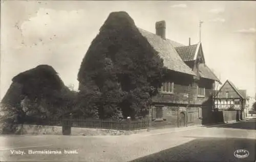 Foto Ak Visby Wisby Schweden, Burmeisterska huset