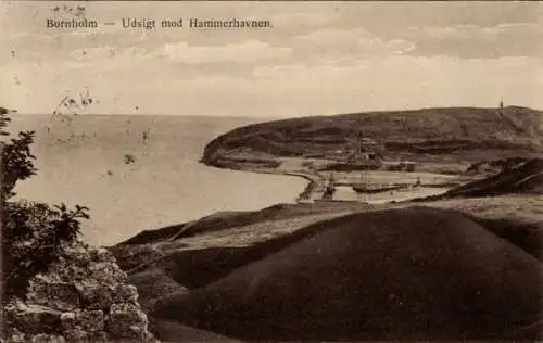 Ak Bornholm Dänemark, Udsigt mod Hammerhavnen