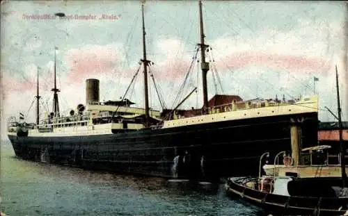 Ak Norddeutscher Lloyd Bremen, Dampfer Neckar im Hafen