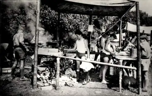 Ak Laxenburg in Niederösterreich, Pfadfinder Österreichs, Bundeslager 1961