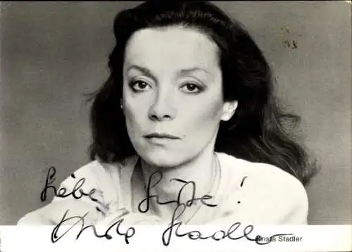 Ak Schauspielerin Krista Stadler, Portrait, Autogramm