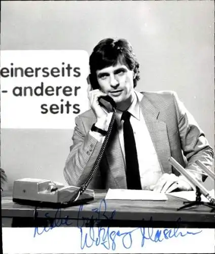 Foto Schauspieler Wolfgang Mascher, Zwei rechts, zwei links, Portrait, Autogramm