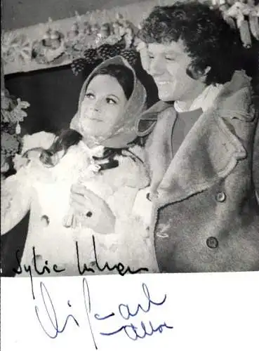 Foto Schauspieler Michael Schanze und Sylvia Lukan, Portrait, Autogramm