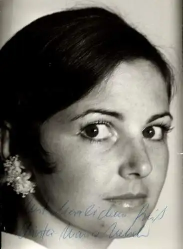 Foto Schauspielerin Christa Maria Netsch, Portrait, Autogramm