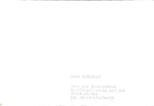 Foto Sängerin Gaby Baginsky, Autogramm