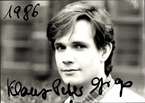 Foto Schauspieler Klaus-Peter Grap, Autogramm