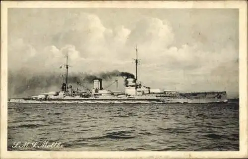 Ak Deutsches Kriegsschiff, SMS Moltke, Kaiserliche Marine