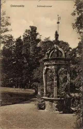 Ak Melle, Gut Ostenwalde, Schlossbrunnen