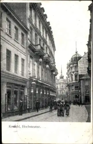 Ak Krefeld am Niederrhein, Hochstraße