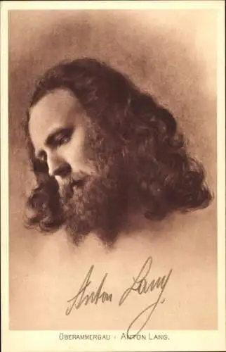 Ak Oberammergau in Oberbayern, Schauspieler Anton Lang, Passionsspiele, Autogramm