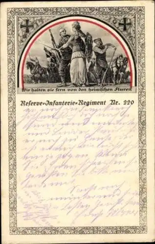 Ak Reserve-Infanterie-Regiment Nr. 220, Deutsche Soldaten, Kriegerin