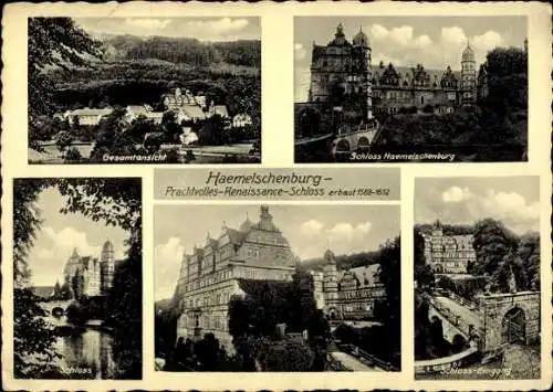 Ak Hämelschenburg Emmerthal, Gesamtansicht, Schloss