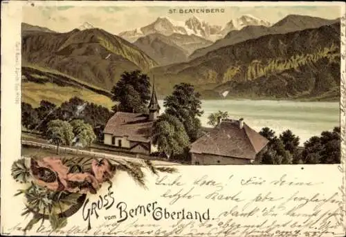 Litho Beatenberg Kt. Bern Schweiz, Gesamtansicht