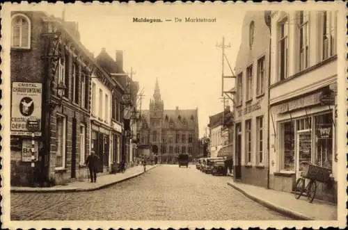 Ak Maldegem Ostflandern, Marktstraat