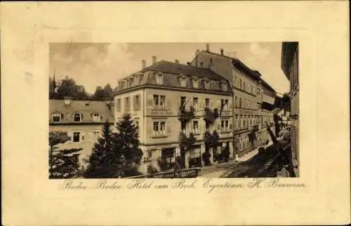 Präge Ak Baden Baden am Schwarzwald, Hotel zum Beck