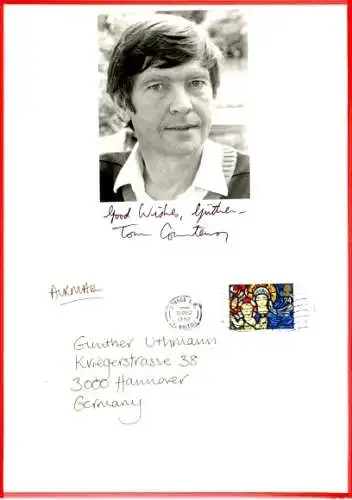 Foto Schauspieler Tom Courtenay, Portrait, Autogramm