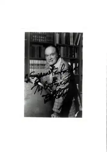 Foto Schauspieler Bob Hope, Portrait, Autogramm