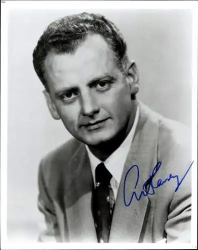 Foto Schauspieler Art Carney, Portrait, Autogramm