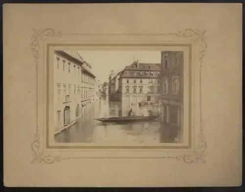 Fotografie Heinrichsplatz in Meißen, Hochwasser im September 1890