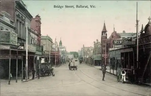 Ak Ballarat Victoria Australien, Bridge Street