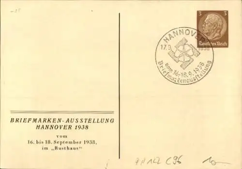 Ganzsachen Ak Hannover, Briefmarken-Ausstellung 1938, Postinspektoren