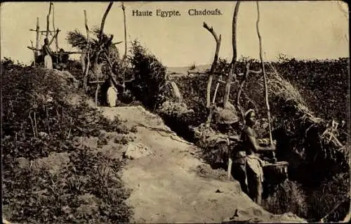 Ak Ägypten, Haute Egypte, Chadoufs