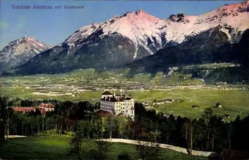 Ak Amras Innsbruck in Tirol, Schloss Ambras, Panorama