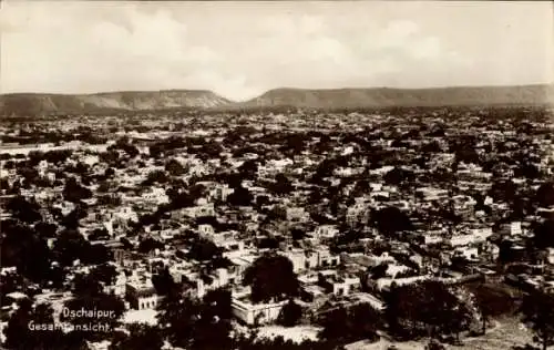 Ak Dschaipur Region Rajasthan Indien, Blick über die Stadt hinweg