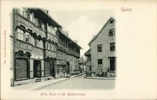 Ak Goslar am Harz, Bäckerstraße, altes Haus