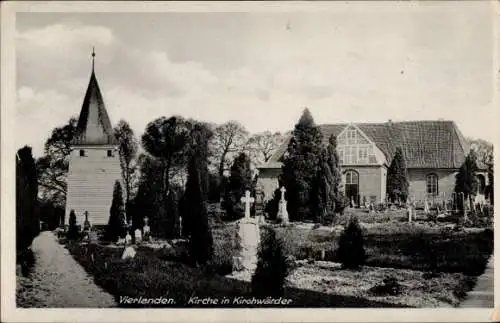 Ak Hamburg Bergedorf Kirchwerder Kirchwärder, Kirche, Friedhof