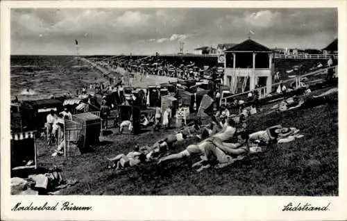 Ak Nordseebad Büsum, Südstrand, Badegäste