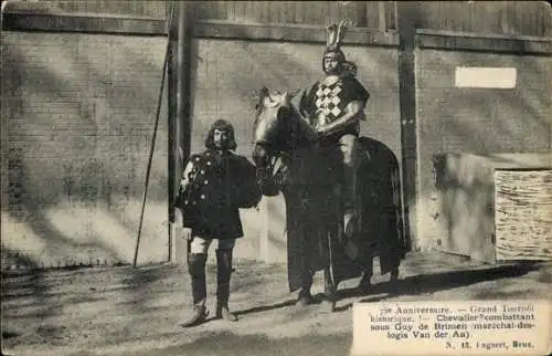 Ak Brüssel Brüssel, 75. Jahrestag, Großes Historisches Turnier, Knight Fighter