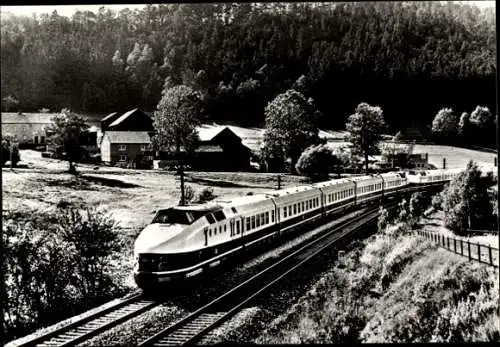 Ak Deutsche Eisenbahn, Karola, Karlex, Baureihe 175.0, E Lok, Durchfahrt Rebersreuth, 1981