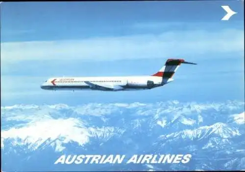 Ak Österreichisches Passagierflugzeug der Austrian Airlines, McDonnell Douglas MD-81