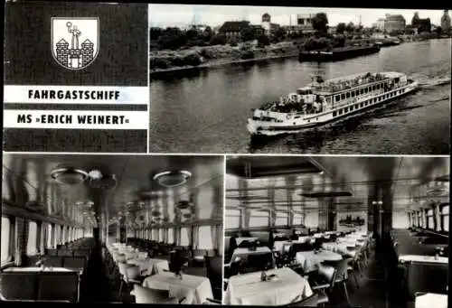 Ak Fahrgastschiff MS Erich Weinert, MVB Weiße Flotte Magdeburg