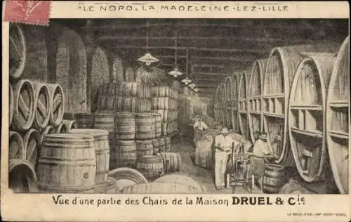 Künstler Ak Weinkellerei Druel & Cie., La Madeleine les Lille