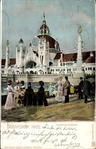 Ak Düsseldorf am Rhein, Gewerbeausstellung 1902, Hauptindustriehalle