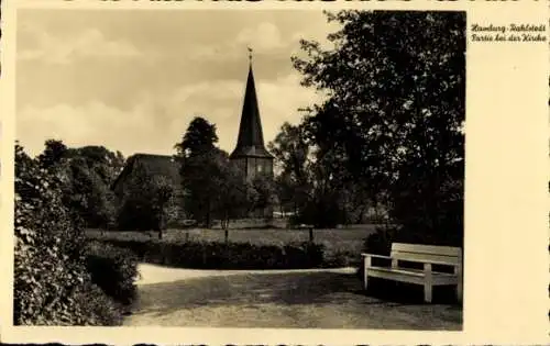 Ak Hamburg Wandsbek Rahlstedt, bei der Kirche