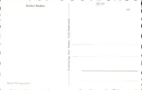 Ak Baden Baden am Schwarzwald, Teilansicht
