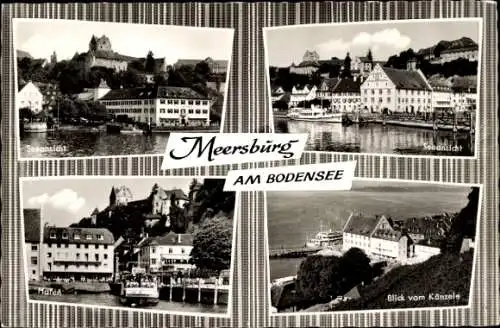 Ak Meersburg am Bodensee, Blick vom Känzele, Seeansicht, Hafen