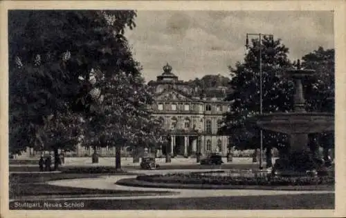 Ak Stuttgart in Württemberg, neues Schloss