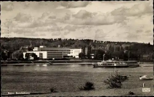 Ak Bonn am Rhein, Bundeshaus, Schiff