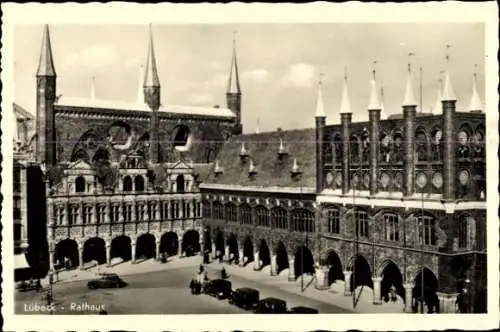 Ak Hansestadt Lübeck, Rathaus